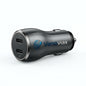 Venoviax™ DuoCharge 30W Dual-Port Car Charger – PD 3.0 & QC 3.0 Fast Charging Adapter with Dual USB-C Ports, Compact Metal Body for Cars, SUVs & Trucks