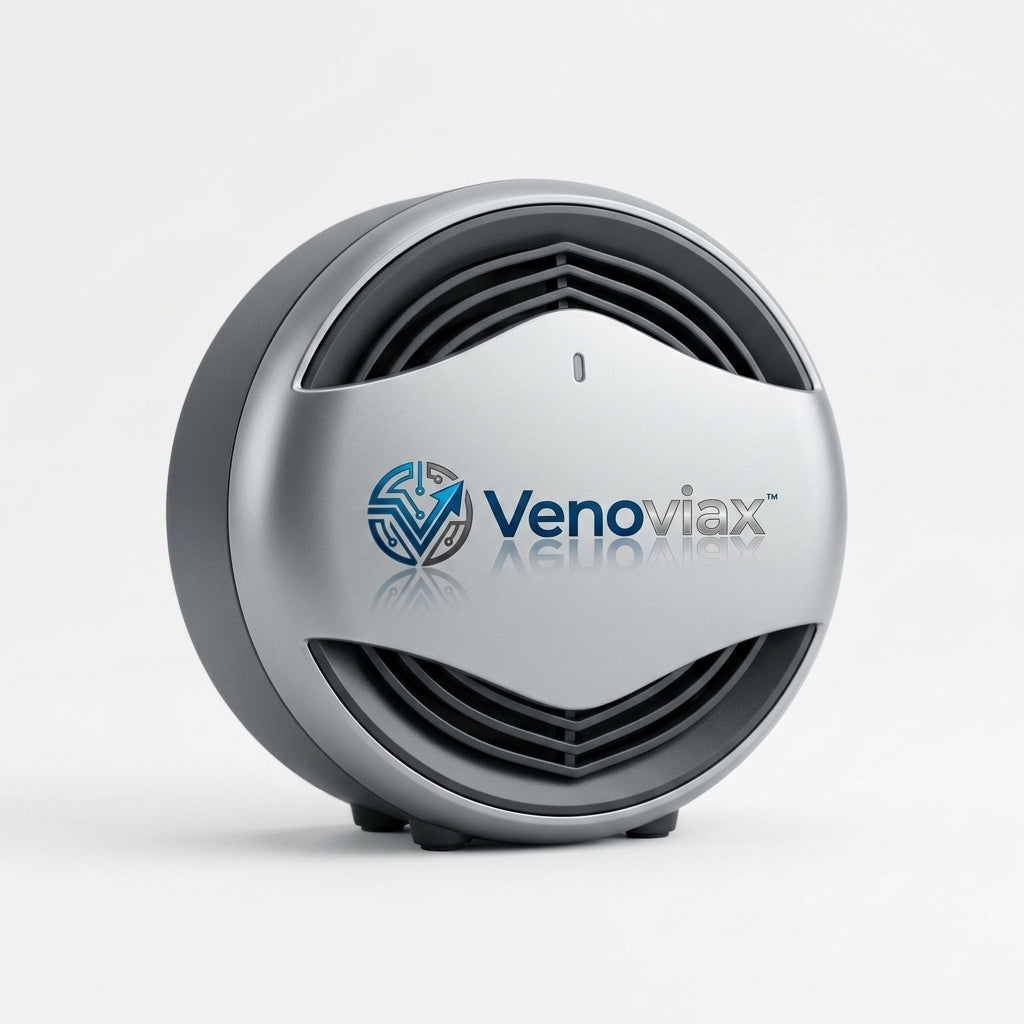 Venoviax™ AeroPivot Compact Air Circulator – Multi-Angle Personal Cooling Fan with Powerful Airflow, Adjustable Stand & Space-Saving Desktop Design
