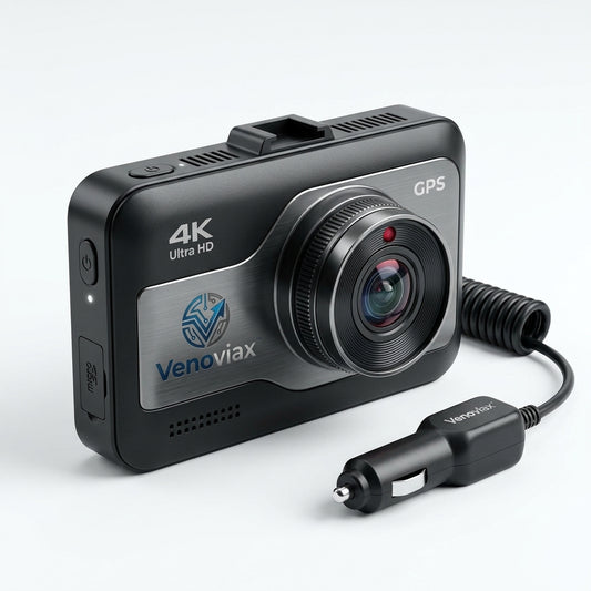 Venoviax™ RoadVista 4K GPS Smart Dash Camera – Ultra HD Driving Recorder with App Connectivity, Motion Detection & Parking Guard