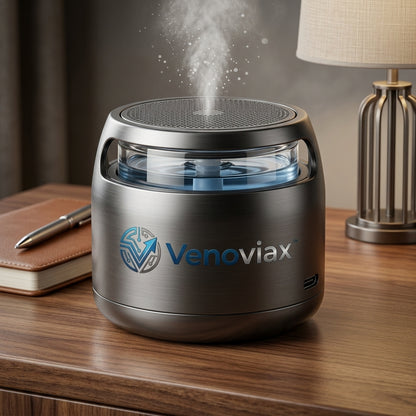 Venoviax™ MistCore Ultrasonic Aroma Diffuser – USB-C Rechargeable Cool Mist Diffuser with Premium Alumina Finish, Compact 3D Design & Portable Personal Air-Moisture Comfort