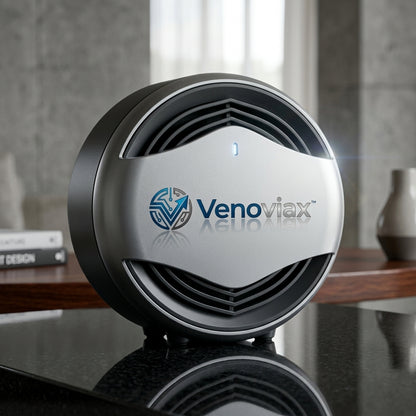 Venoviax™ AeroPivot Compact Air Circulator – Multi-Angle Personal Cooling Fan with Powerful Airflow, Adjustable Stand & Space-Saving Desktop Design
